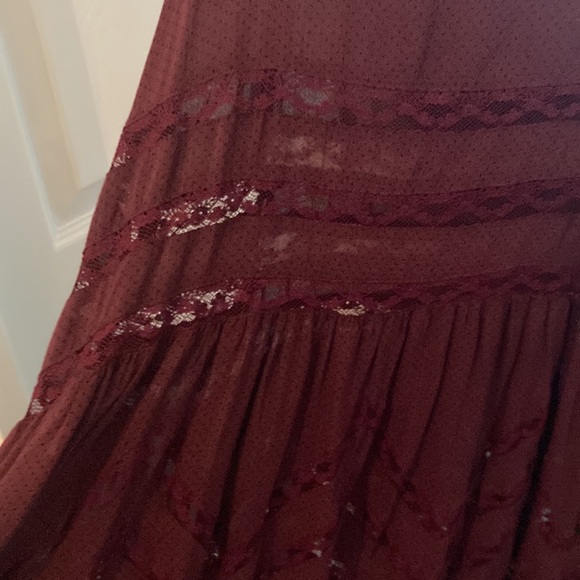 Free People Burgundy Sleeveless Dress Small 0015 NWOT - Picture 3 of 5